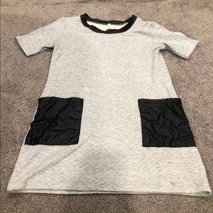 Pink Blush grey and black long sweater